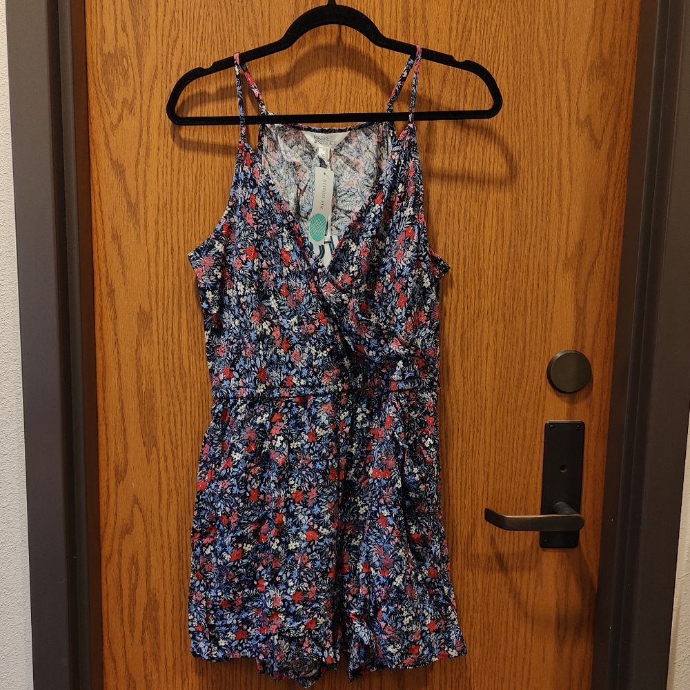 NWT Market & Spruce Liliana Surplice Romper
